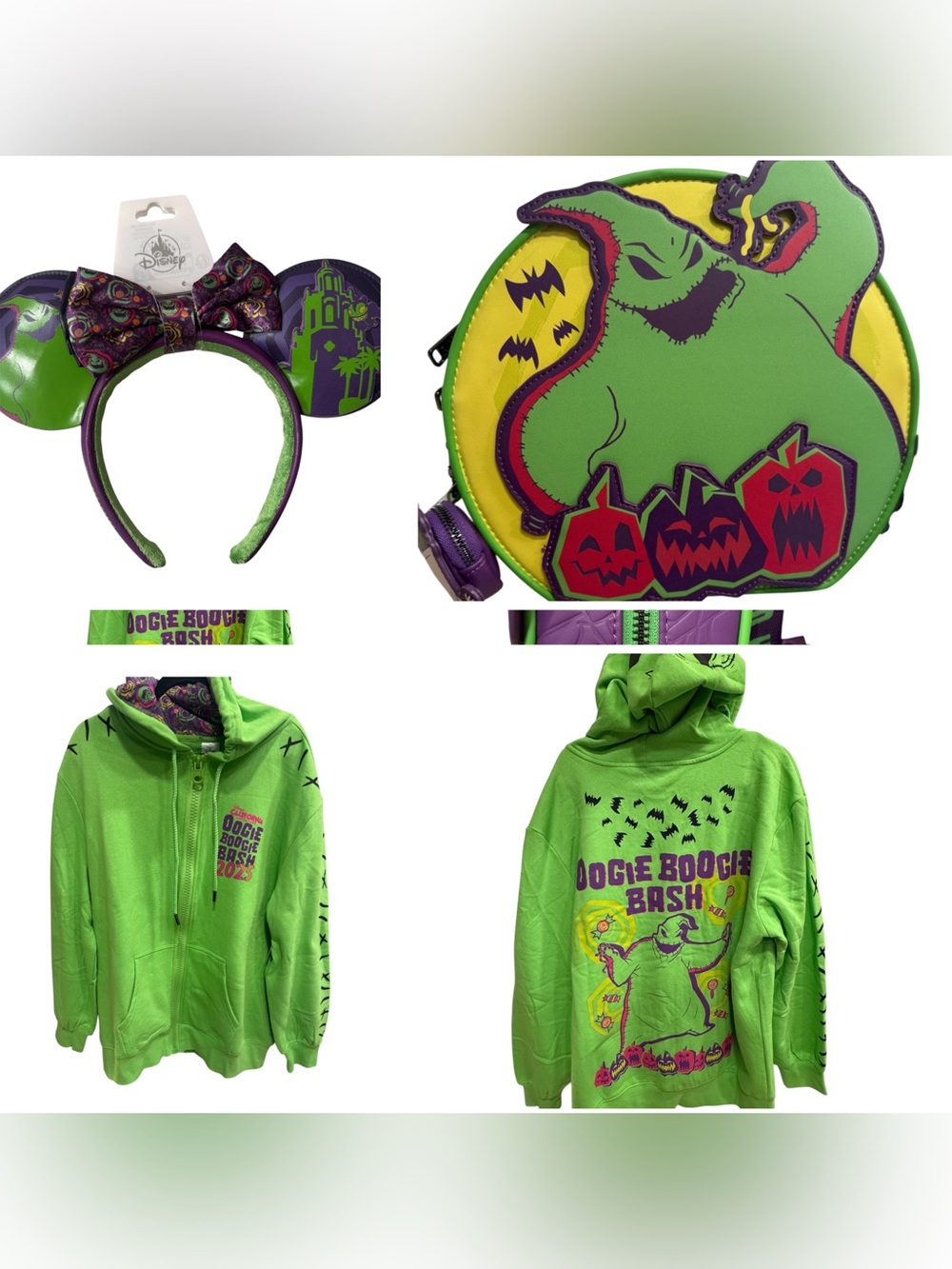 Oogie Boogie Bash 2025 Bundle. Loungefly, hoodie & ears